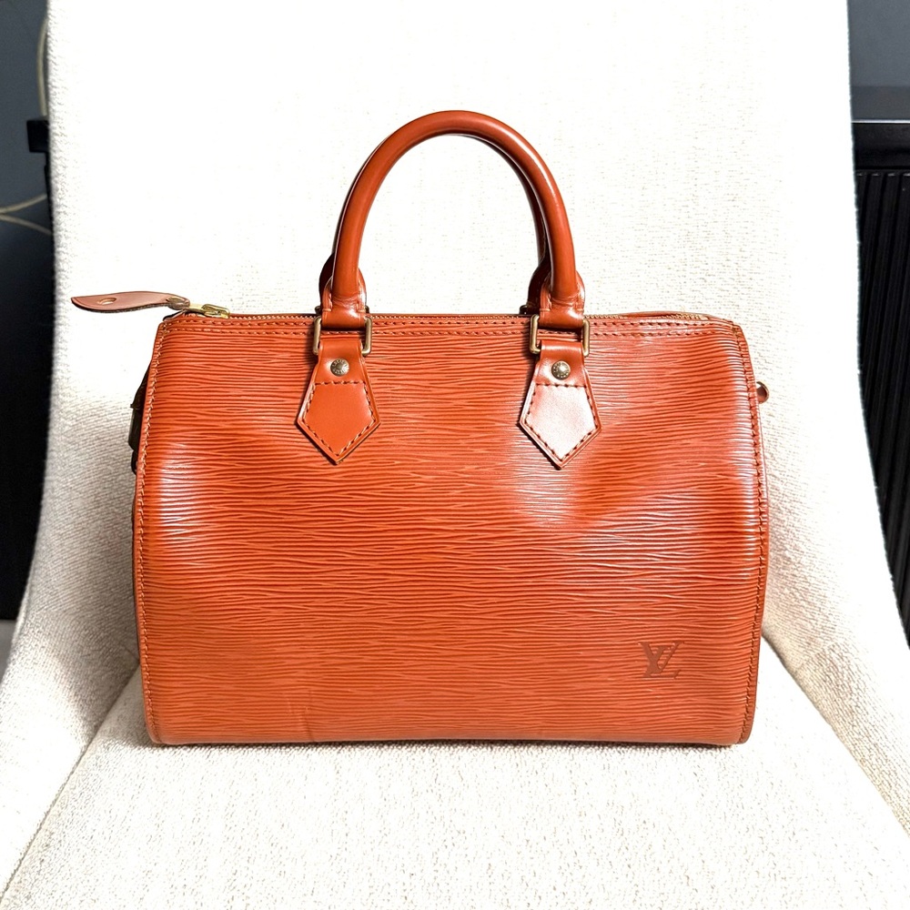 Authentic Louis Vuitton Kenya Speedy 25 bag brown Epi leather M43013
